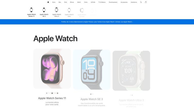 Capture d'écran de Apple Watch Series 10