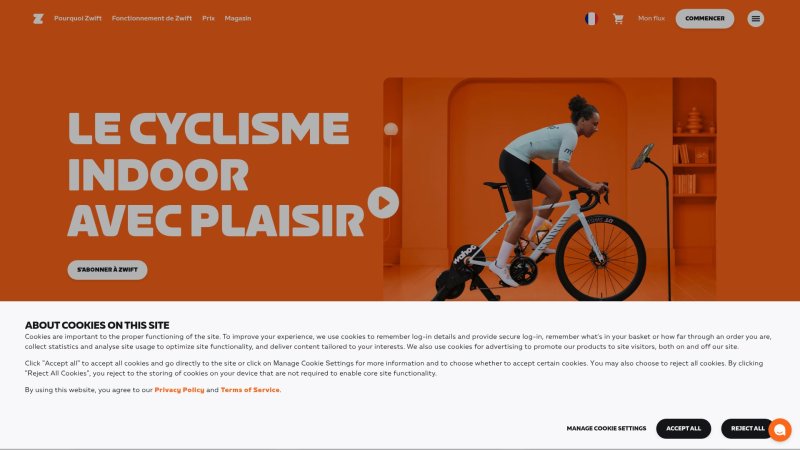 Capture d'écran de Zwift Hub One