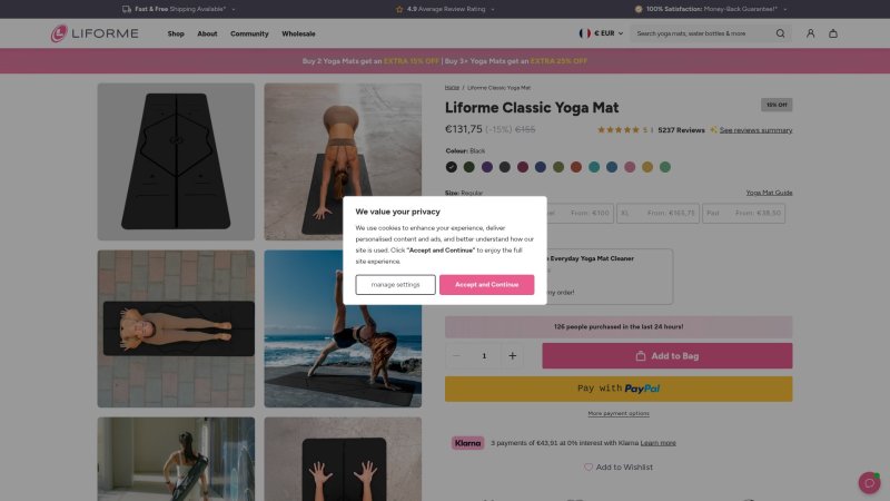 Capture d'écran de Liforme Original