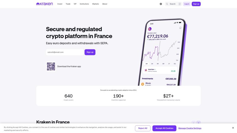 Capture d'écran de Kraken