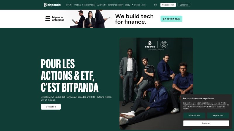 Capture d'écran de Bitpanda