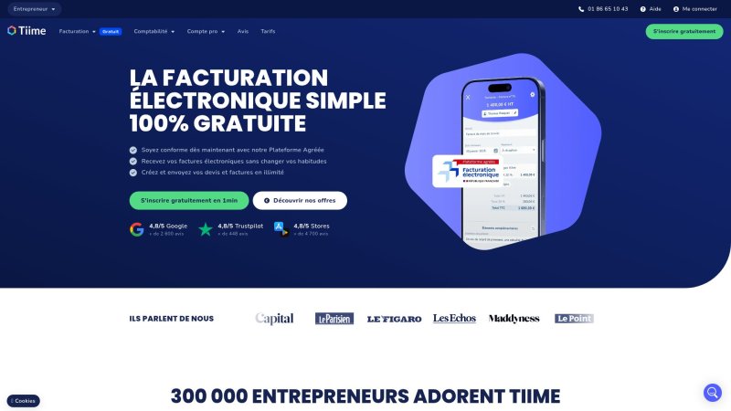 Capture d'écran de Tiime