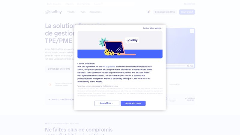 Capture d'écran de Sellsy