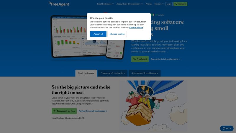 Capture d'écran de FreeAgent