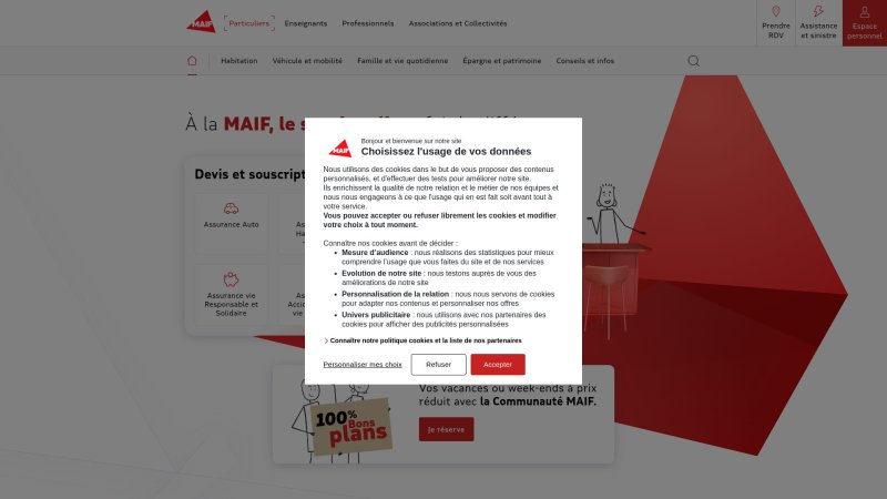 Capture d'écran de MAIF