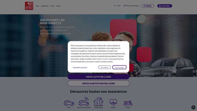 Capture d'écran de Direct Assurance