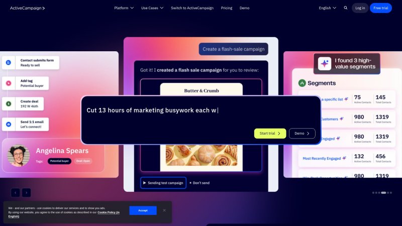 Capture d'écran de ActiveCampaign