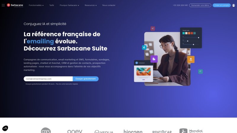 Capture d'écran de Sarbacane