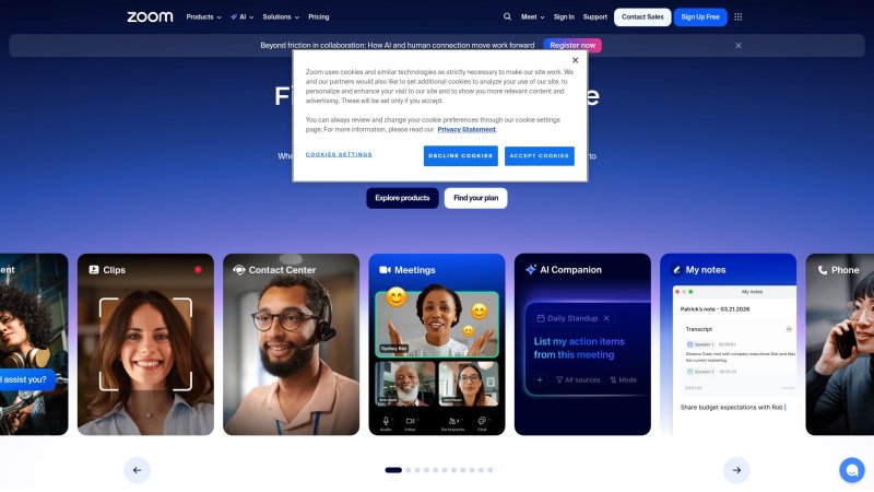Capture d'écran de Zoom