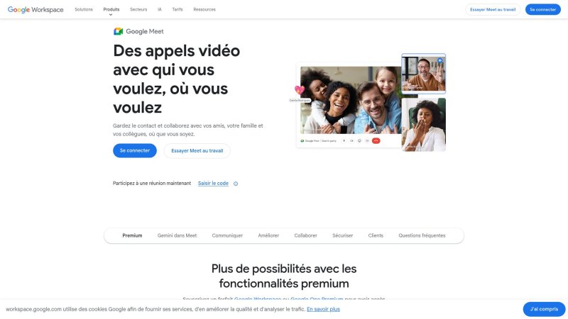 Capture d'écran de Google Meet
