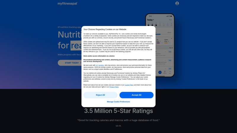 Capture d'écran de MyFitnessPal