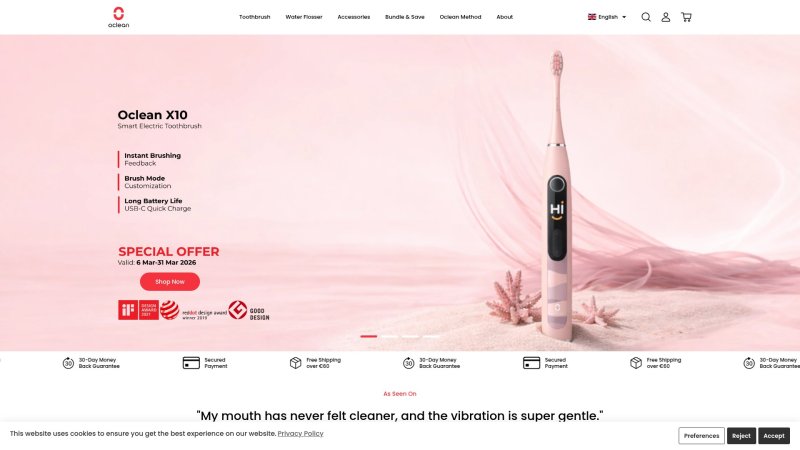 Capture d'écran de Oclean X Pro