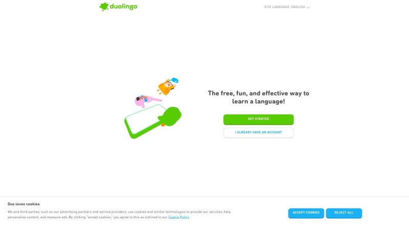 Capture d'écran de Duolingo