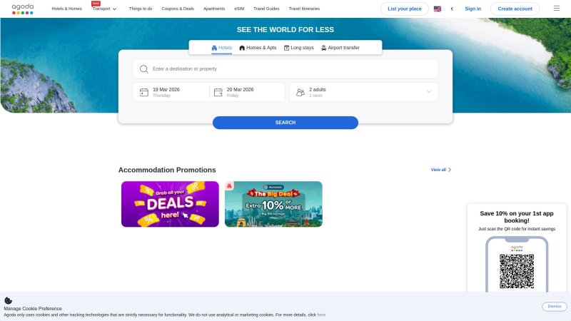 Capture d'écran de Agoda