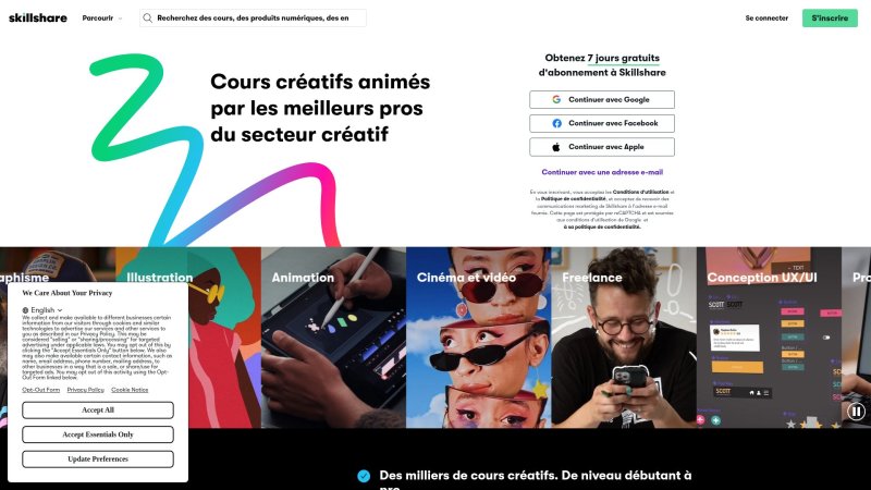 Capture d'écran de Skillshare