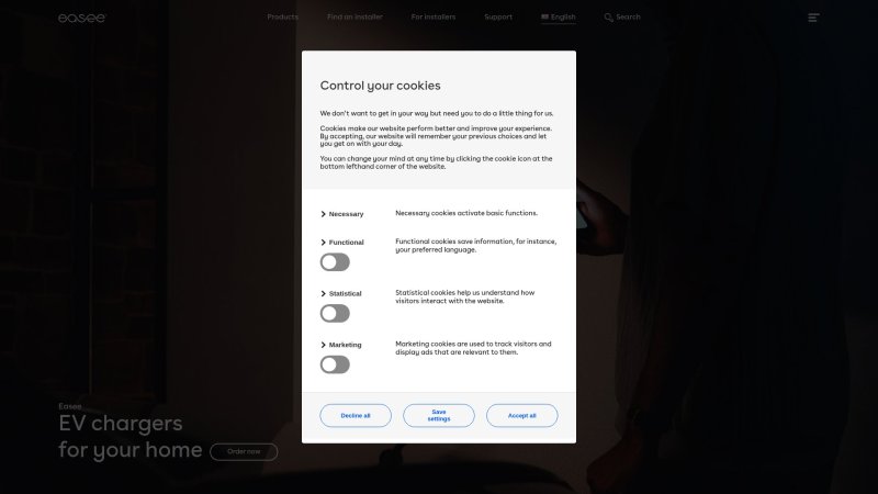 Capture d'écran de Easee Home