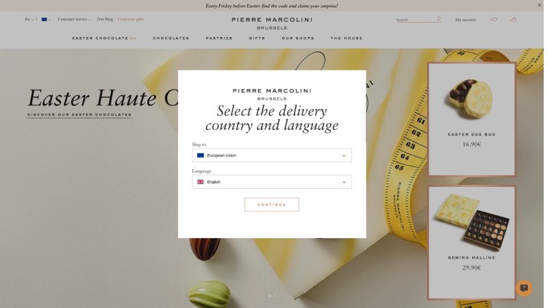 Capture d'écran de Pierre Marcolini