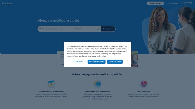 Capture d'écran de Doctolib