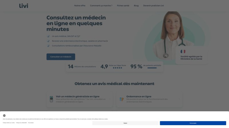 Capture d'écran de Livi