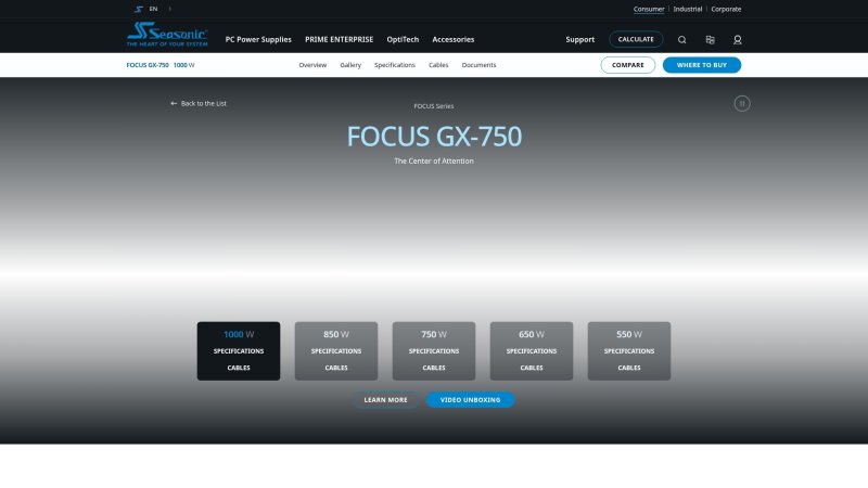 Capture d'écran de Seasonic Focus GX-850