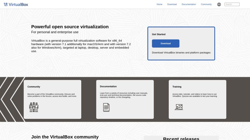 Capture d'écran de VirtualBox