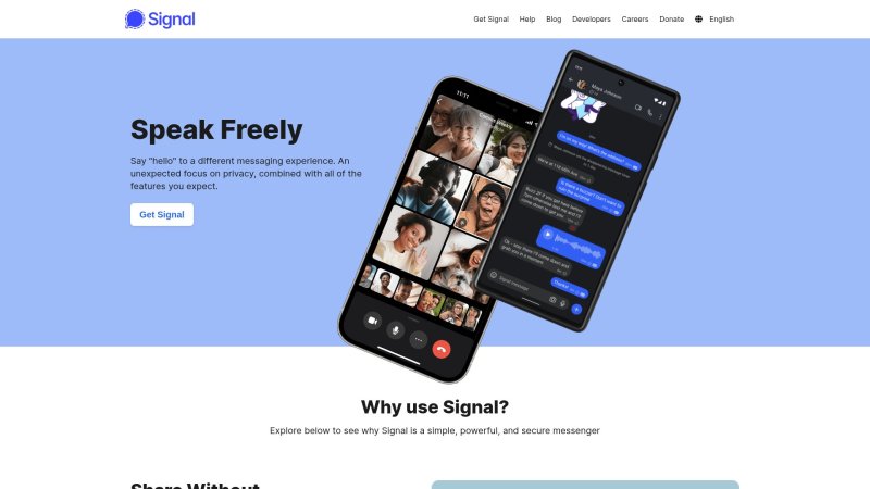 Capture d'écran de Signal
