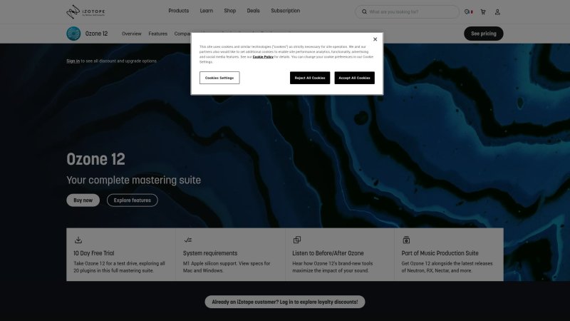 Capture d'écran de iZotope Ozone 11