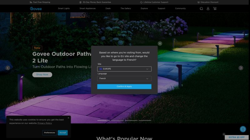 Capture d'écran de Govee RGBIC Strip