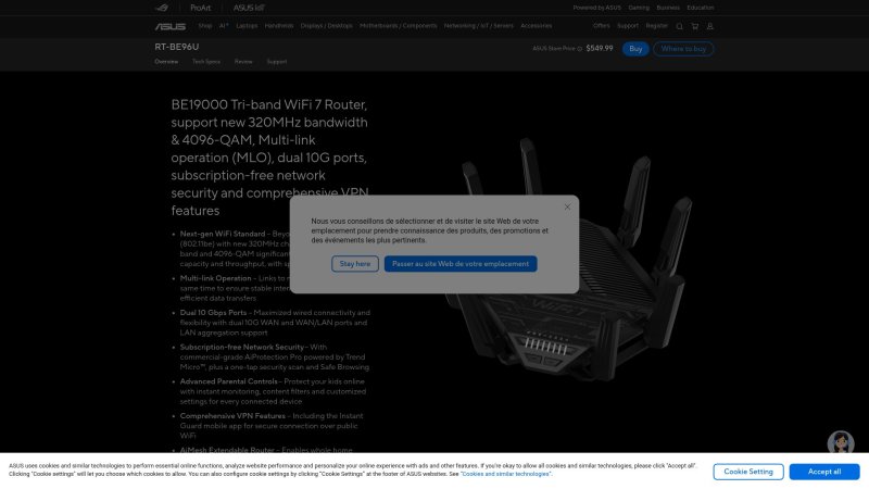 Capture d'écran de ASUS RT-BE96U