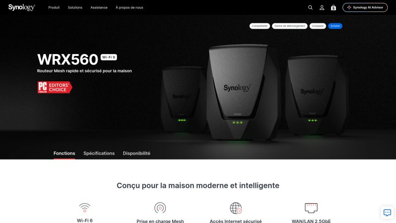 Capture d'écran de Synology WRX560