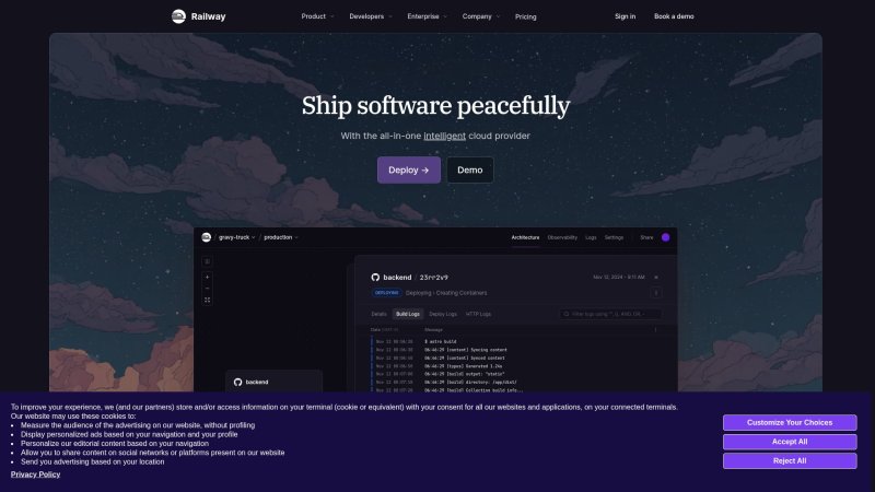 Capture d'écran de Railway