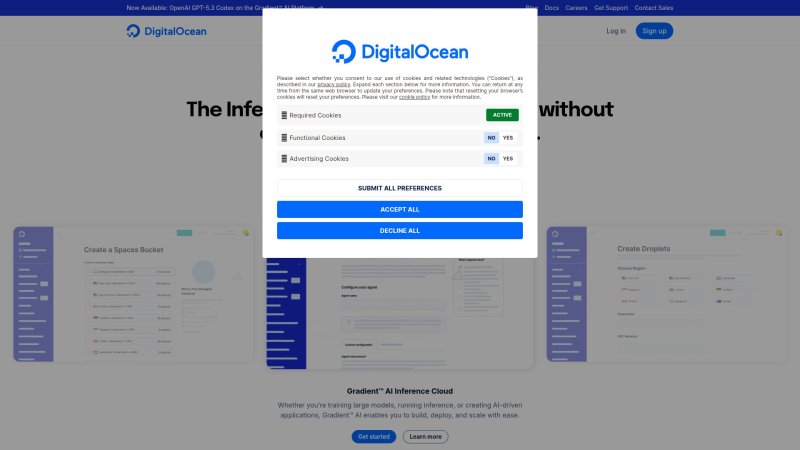 Capture d'écran de DigitalOcean App Platform