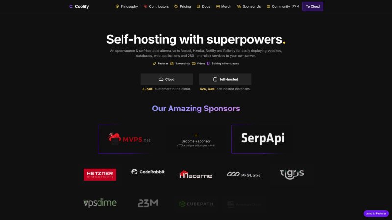 Capture d'écran de Coolify