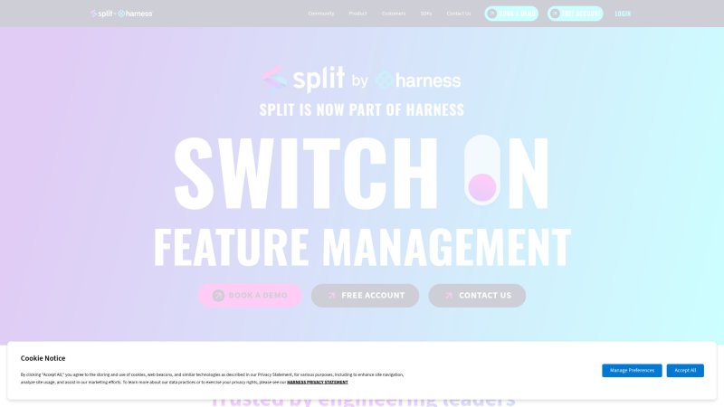 Capture d'écran de Split.io