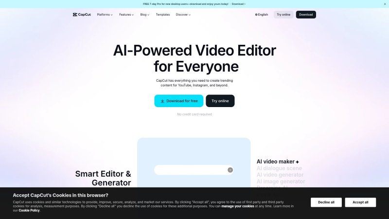 Capture d'écran de CapCut Desktop