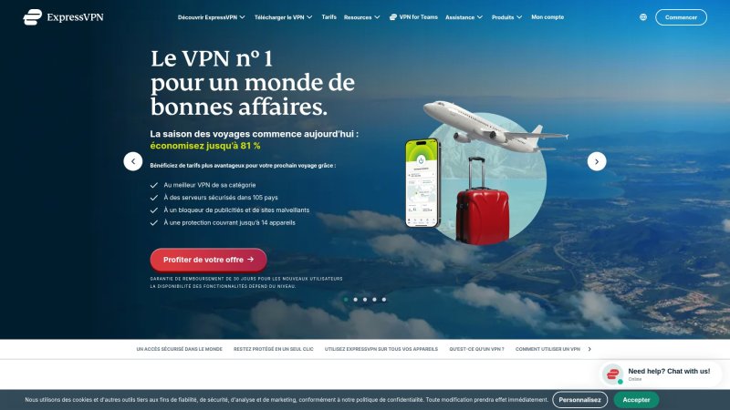Capture d'écran de ExpressVPN