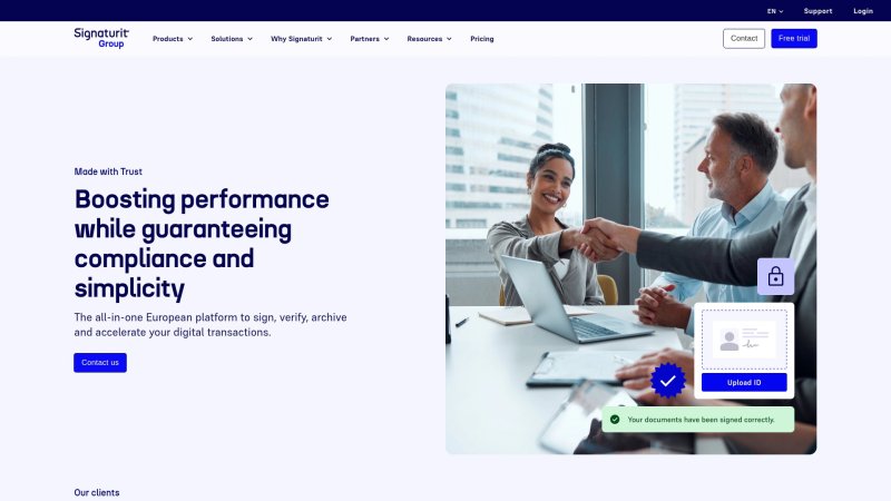 Capture d'écran de Signaturit