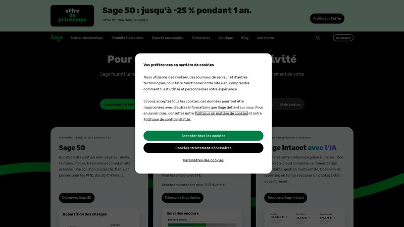 Capture d'écran de Sage Paie