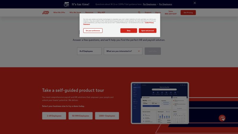 Capture d'écran de ADP