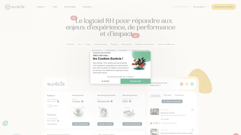 Capture d'écran de Eurécia