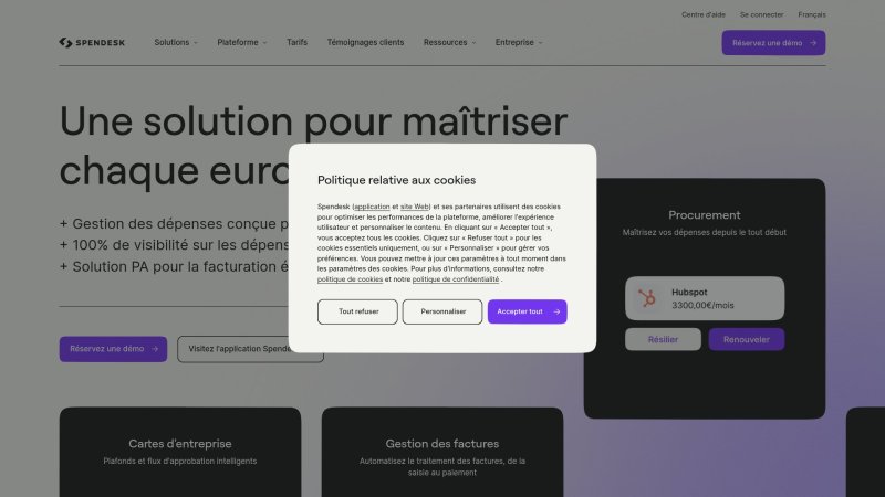 Capture d'écran de Spendesk