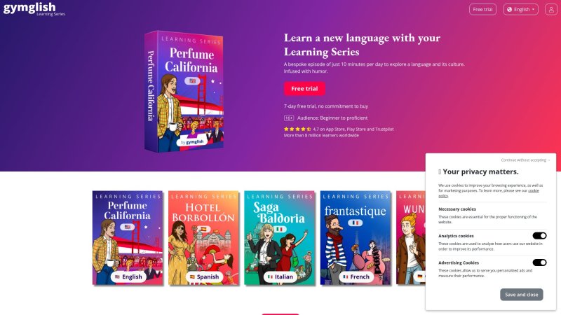 Capture d'écran de Gymglish