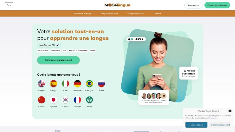 Capture d'écran de Mosalingua