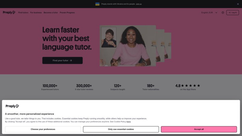 Capture d'écran de Preply