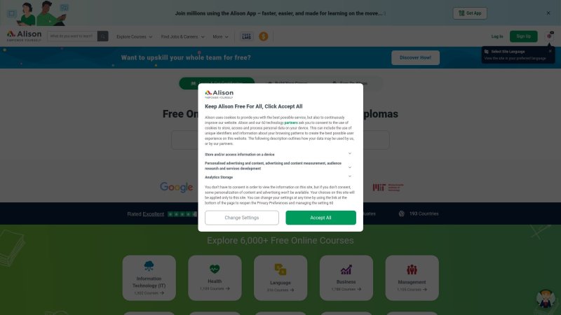 Capture d'écran de Alison