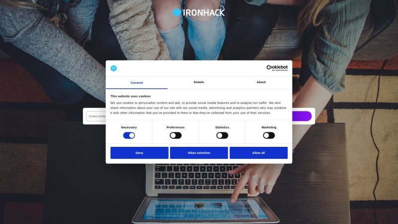 Capture d'écran de Ironhack