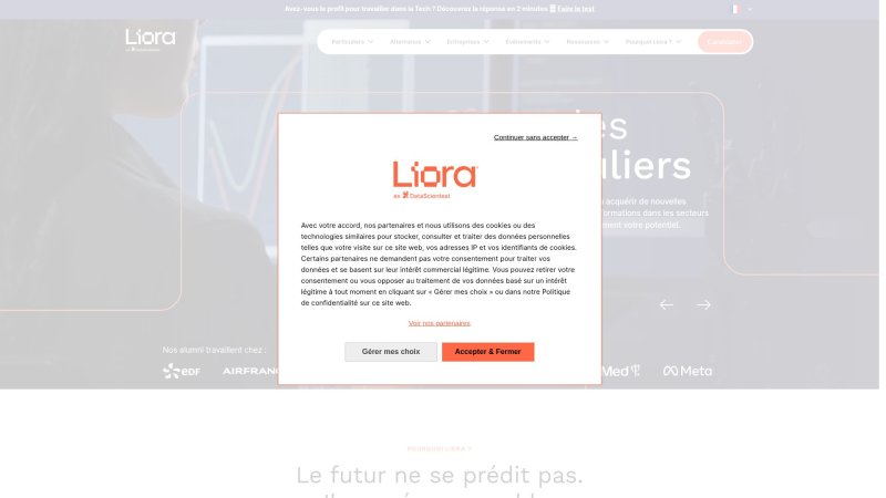 Capture d'écran de DataScientest