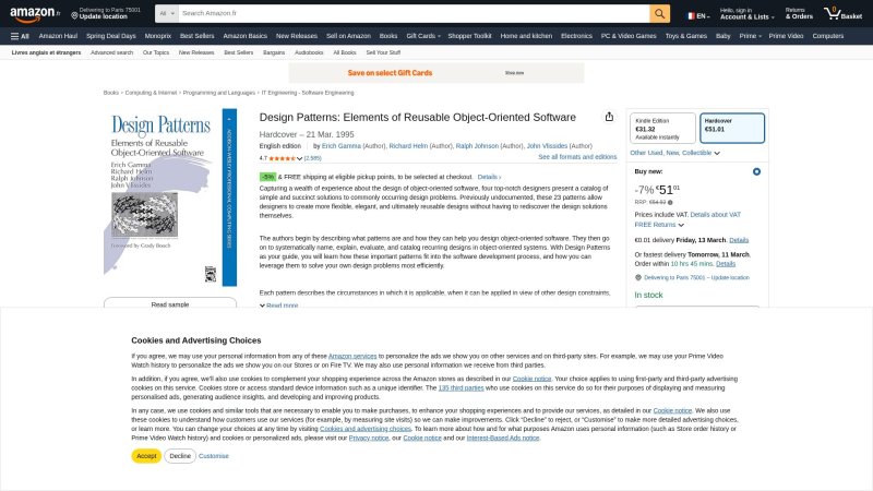 Capture d'écran de Design Patterns - GoF