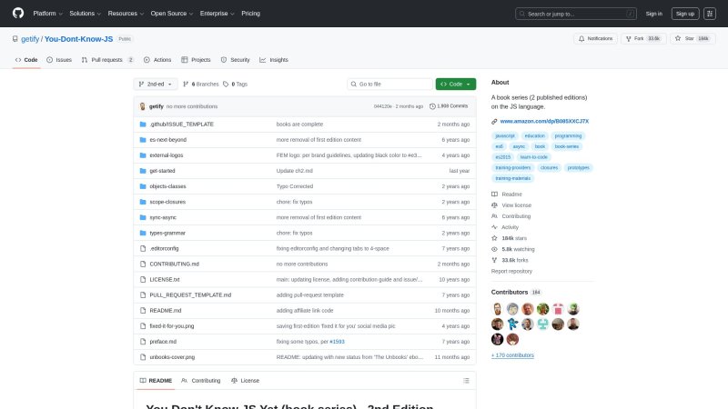 Capture d'écran de You Don't Know JS - Kyle Simpson