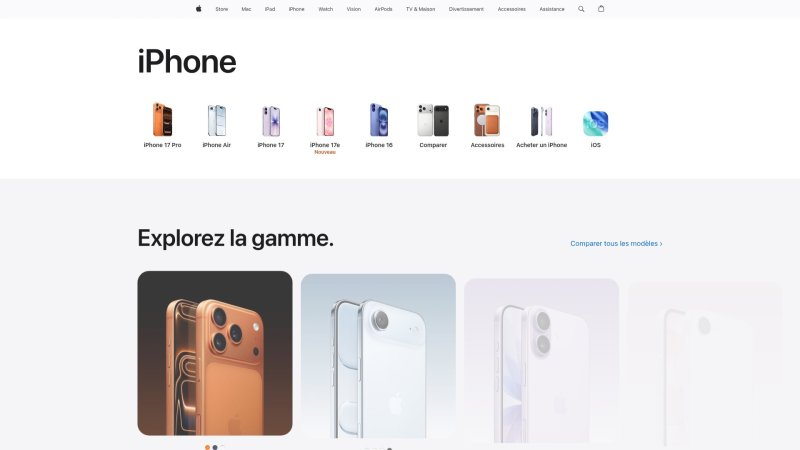 Capture d'écran de iPhone 16 Pro